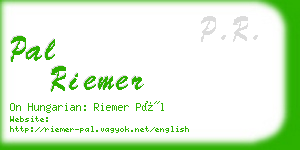 pal riemer business card